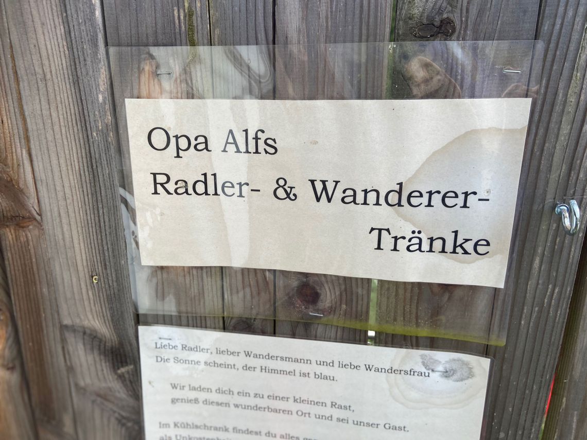 Eine tolle Idee: Die Radler- und Wanderertränke von Opa Alf
